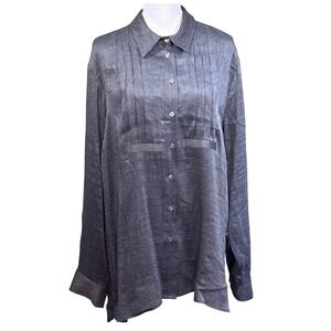 HARSHMAN Drea Tunic Charcoal Stripes, quiet luxury, artsy, utilitarian, tailored
